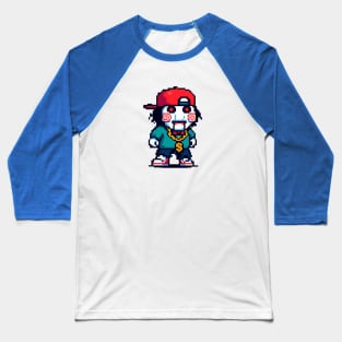 HIP-HOP Jigsaw 8 Bit Baseball T-Shirt